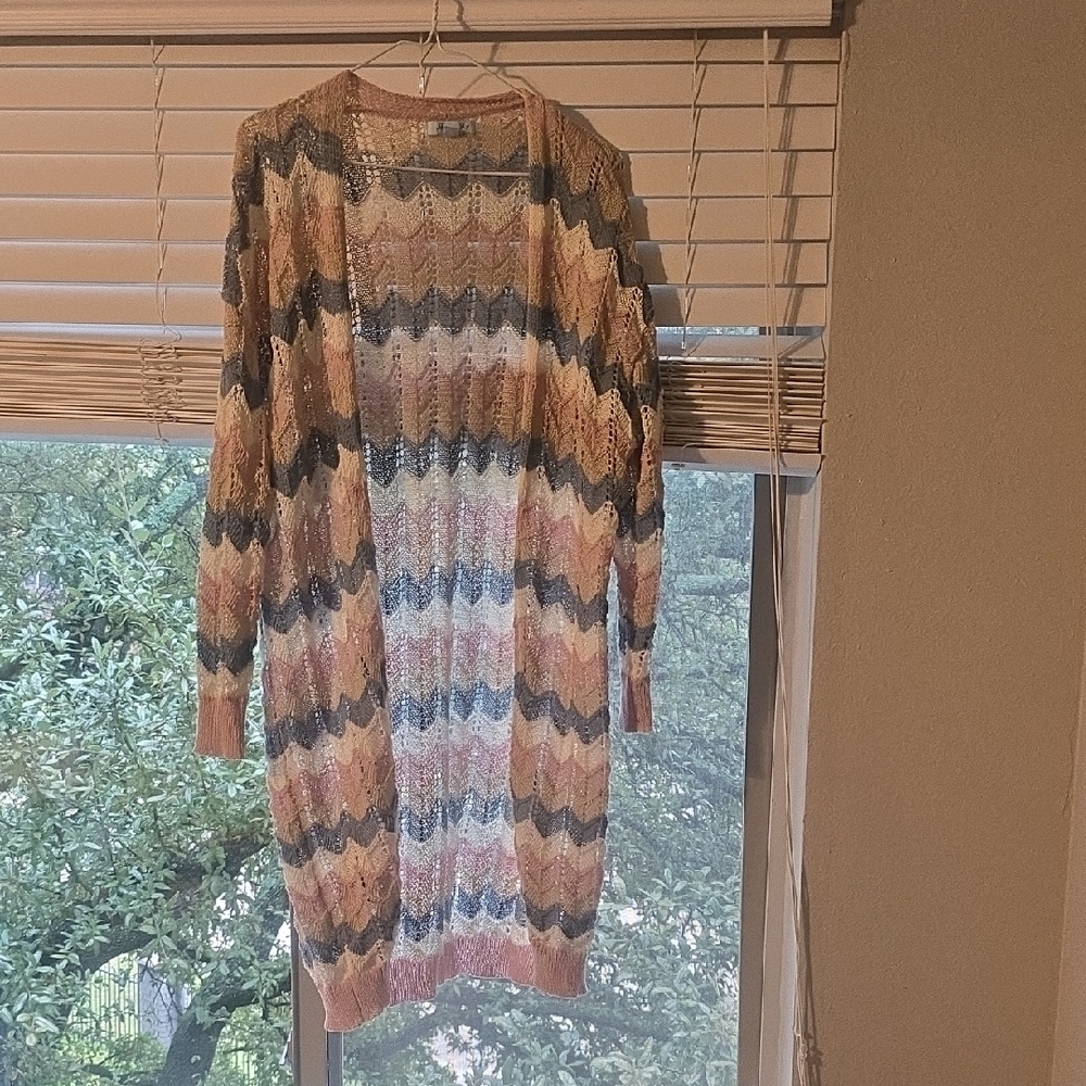 She + Sky Multicolor Chevron Cardigan